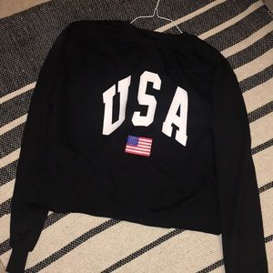 USA cropped tee